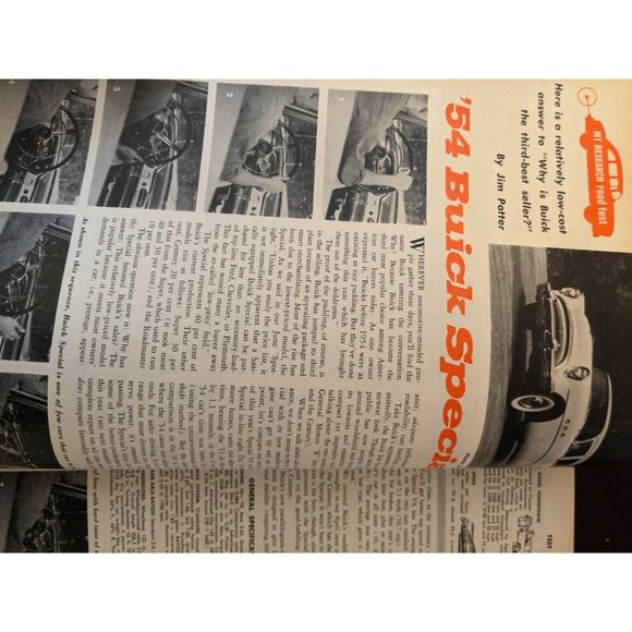 Motor Trend Magazine OCTOBER 1954 X-Ray Sports Car Hudson Italia Pontiac Sharp - Picture 8 of 9